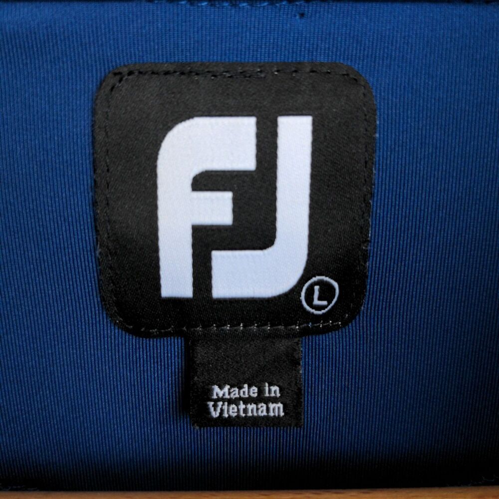 FootJoy FJ Golf Polo Shirt Mens L Blue Camo Loo Cup Team USA Stretch Performance - Picture 4 of 9